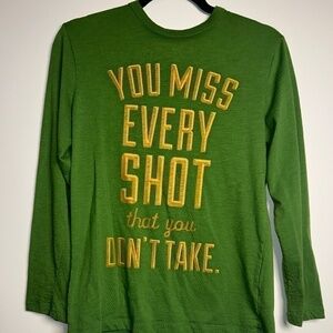 Basketball Youth T-Shirt “You Miss Every Shot that you Don’t Take” Long Sleeve